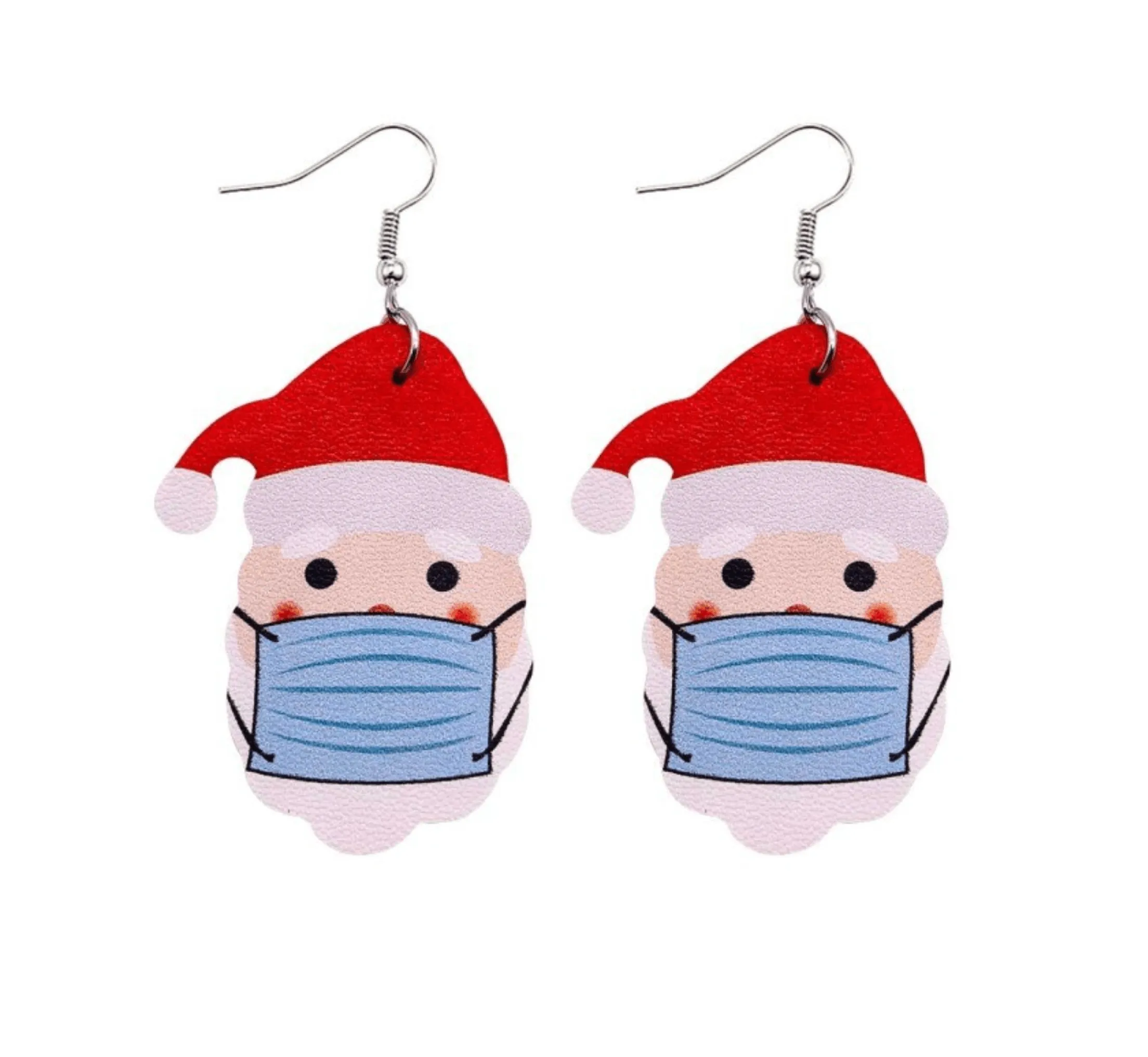 Don’t AsK Red Blue Mask Santa Drop Earrings – Festive Holiday Jewellery for Women sold by Zulily