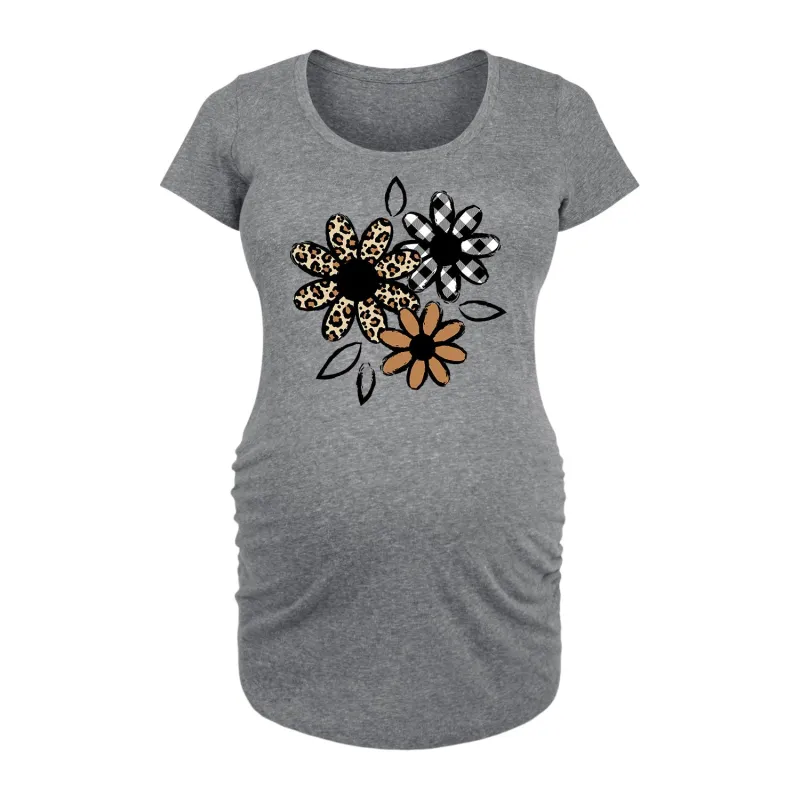 Instant Message - Patterned Flowers - Maternity Scoop Neck Tee sold by Zulily