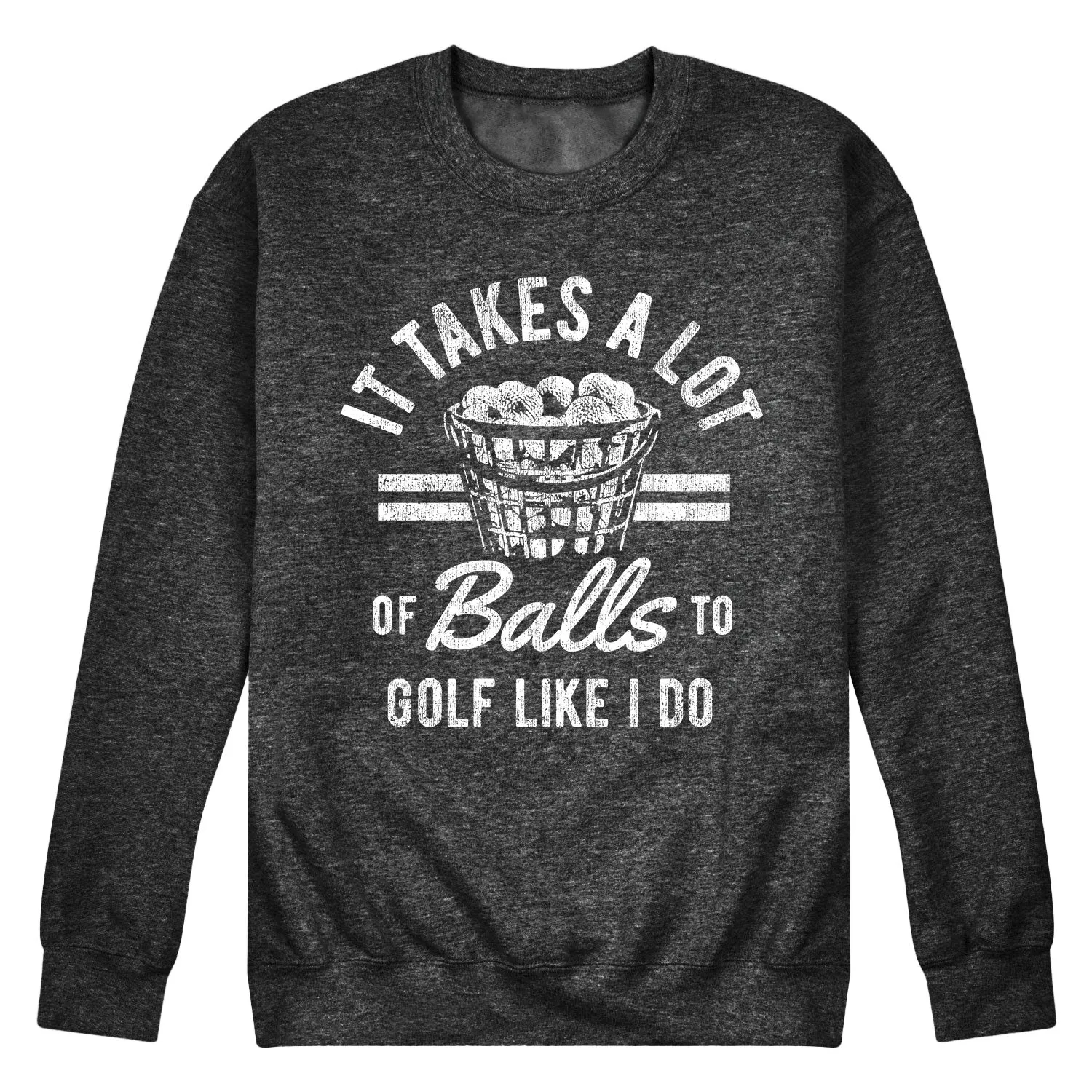Instant Message - It Takes A Lot Of Balls - Men's Crew Neck Fleece Pullover sold by Zulily product image thumbnail 2