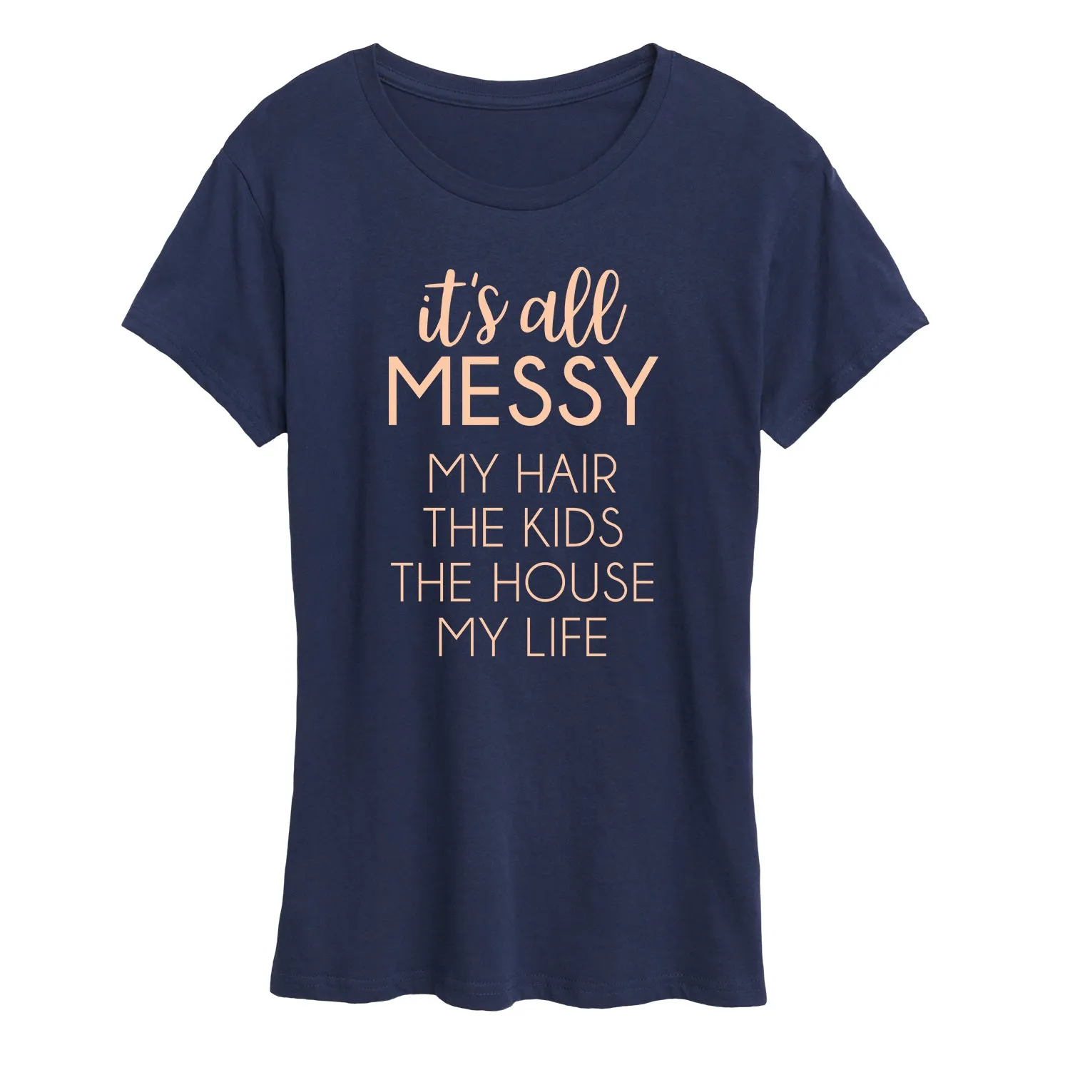Instant Message - Its All Messy - Women's Short Sleeve Graphic T-shirt sold by Zulily product image thumbnail 3