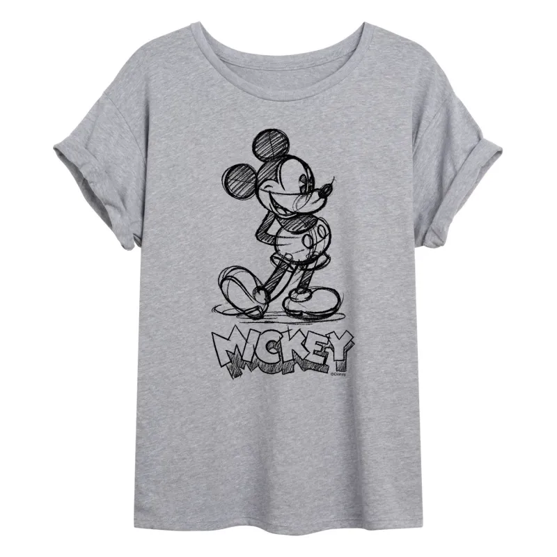 Mickey & Friends - Mickey Sketch - Women's Oversized T-Shirt sold by Zulily