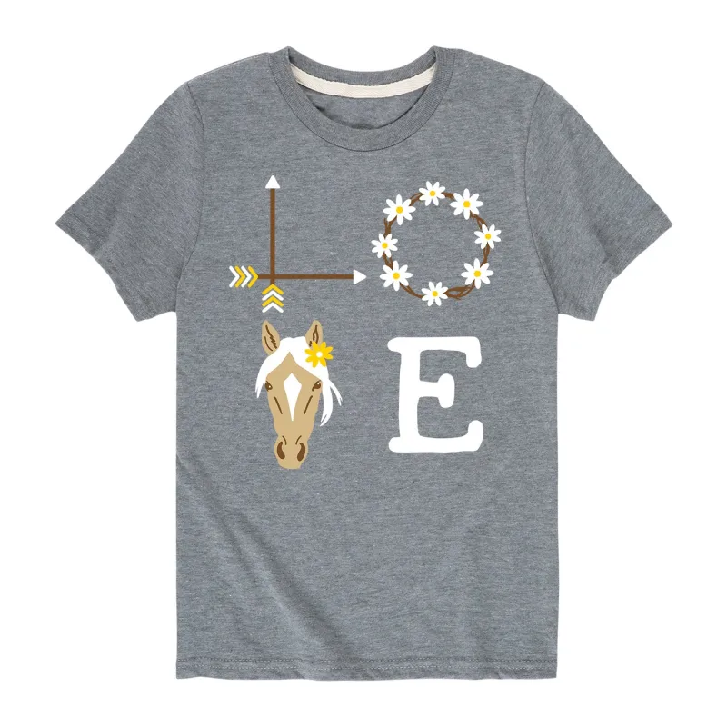 Instant Message - Love Horse Head - Youth Short Sleeve Tee sold by Zulily