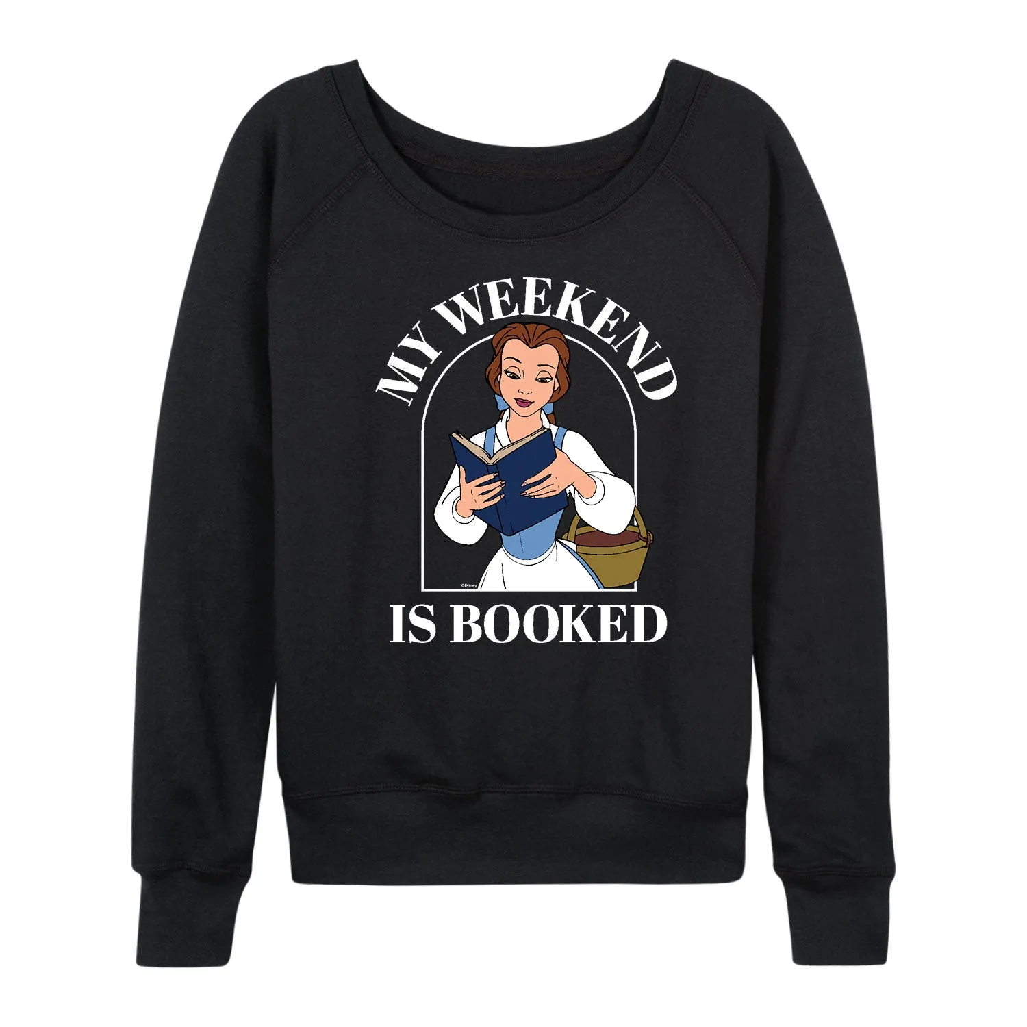 Disney Princess - Belle My Weekend Is Booked - Women's Lightweight French Terry Long Sleeve Shirt sold by Zulily product image thumbnail 2