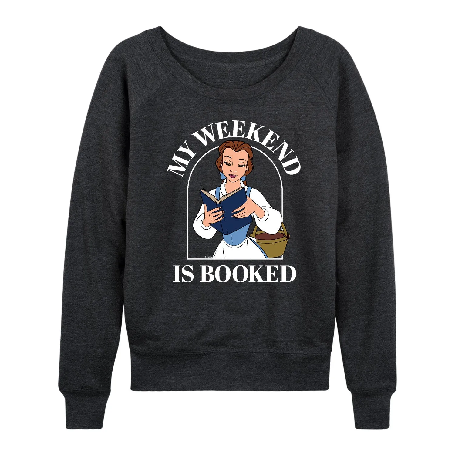 Disney Princess - Belle My Weekend Is Booked - Women's Lightweight French Terry Long Sleeve Shirt sold by Zulily product image thumbnail 3