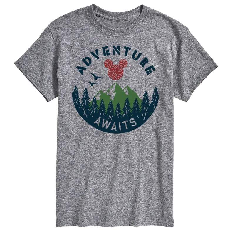 Mickey & Friends - Adventure Awaits - Men's Short Sleeve Graphic T-Shirt sold by Zulily