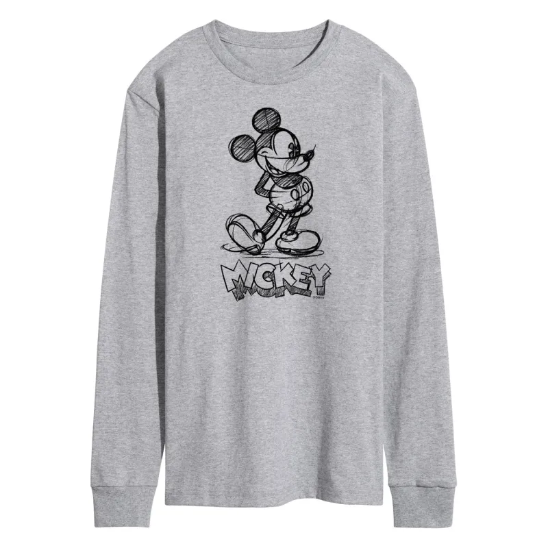Mickey & Friends - Mickey Sketch - Men's Long Sleeve T-Shirt made by Disney
