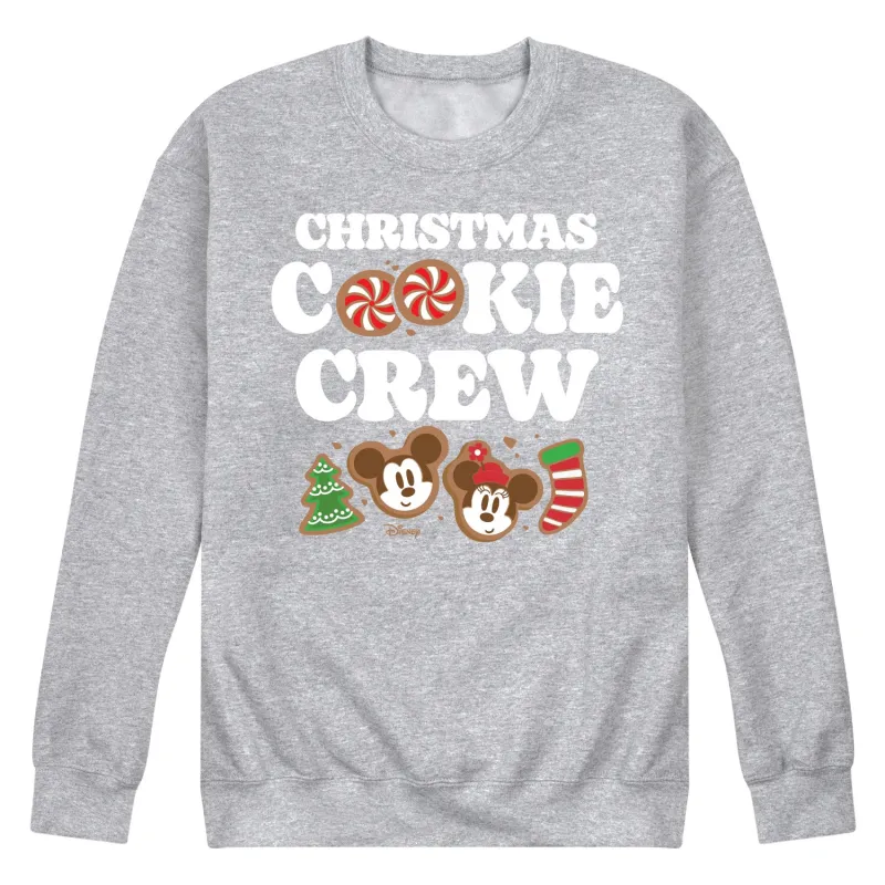 Disney - Christmas Cookie Crew Mickey And Minnie - Men's Crew Fleece Sweatshirt Sweatshirt sold by Zulily