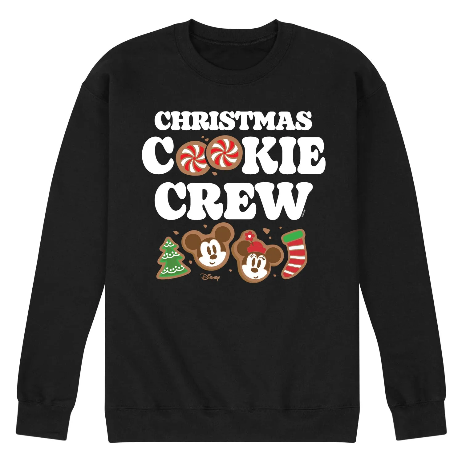 Disney - Christmas Cookie Crew Mickey And Minnie - Men's Crew Fleece Sweatshirt Sweatshirt sold by Zulily product image thumbnail 2