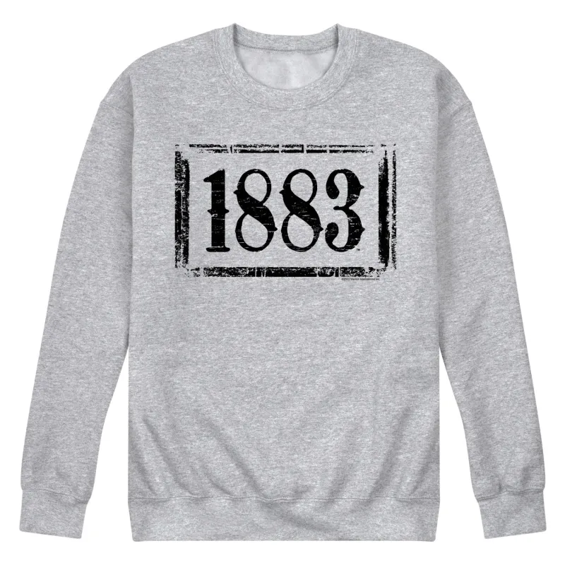 Yellowstone - 1883 Logo - Men's Long Sleeve Crew Fleece Sweatshirt sold by Zulily