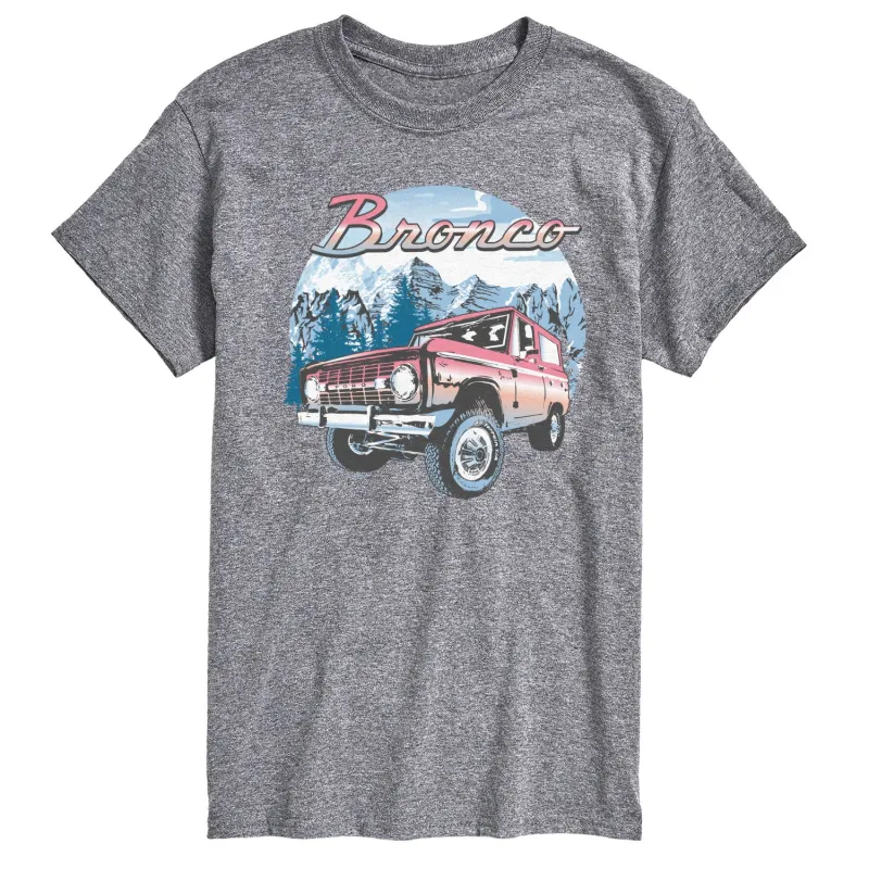 Ford - Bronco With Mountain Scene - Men's Short Sleeve T-Shirt sold by Zulily