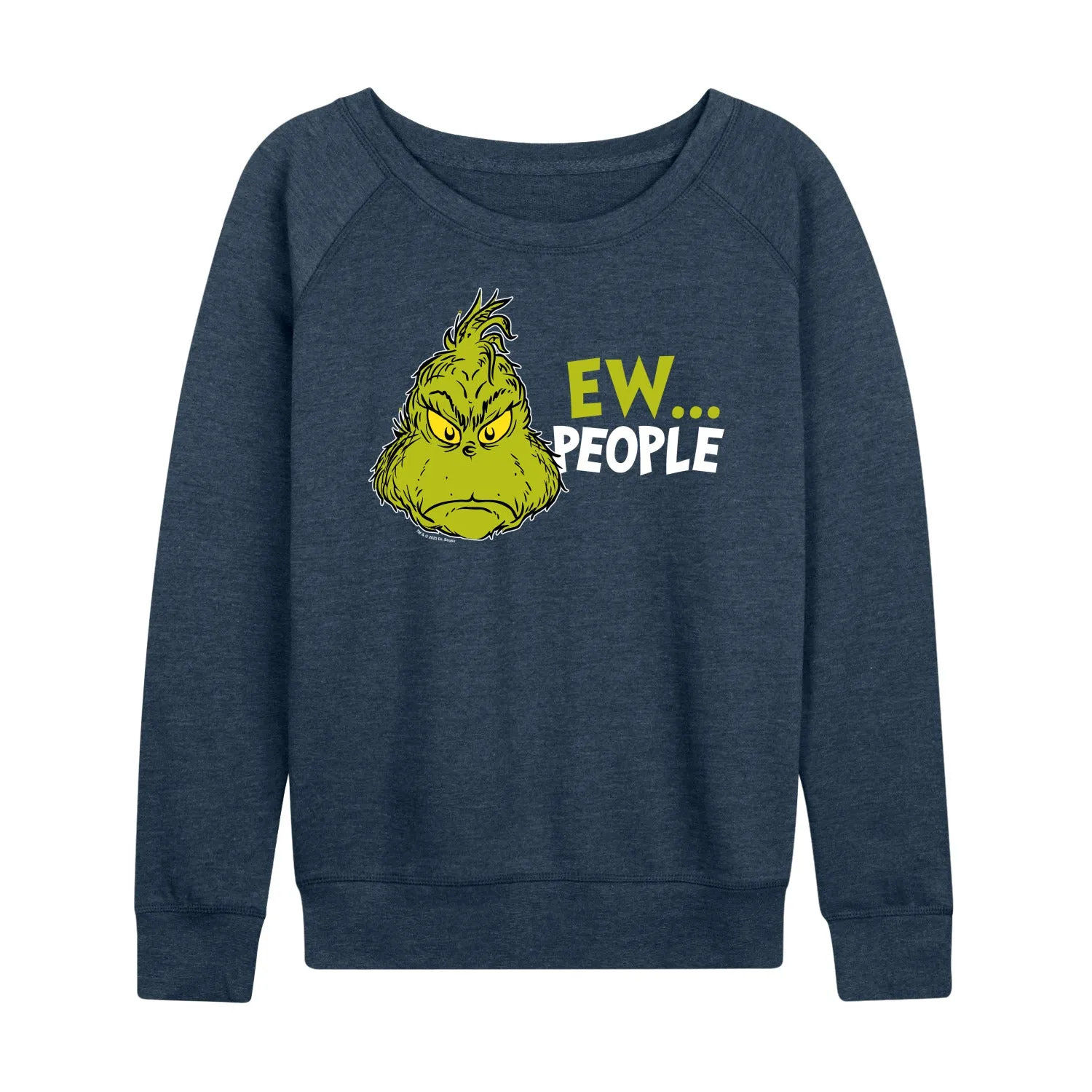 Dr. Seuss - Grinch Ew People - Women's Lightweight French Terry Long Sleeve Shirt sold by Zulily product image thumbnail 3