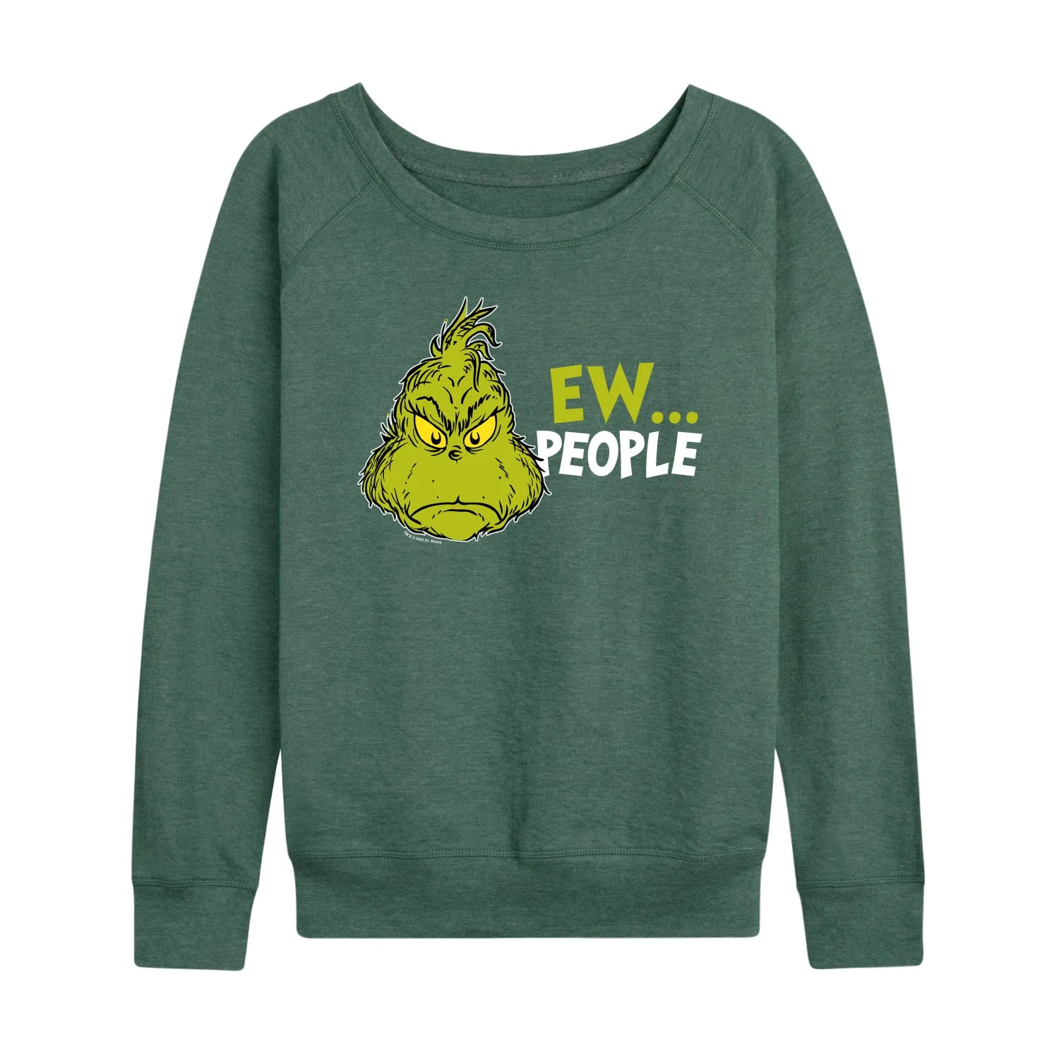 Dr. Seuss - Grinch Ew People - Women's Lightweight French Terry Long Sleeve Shirt sold by Zulily product image thumbnail 4