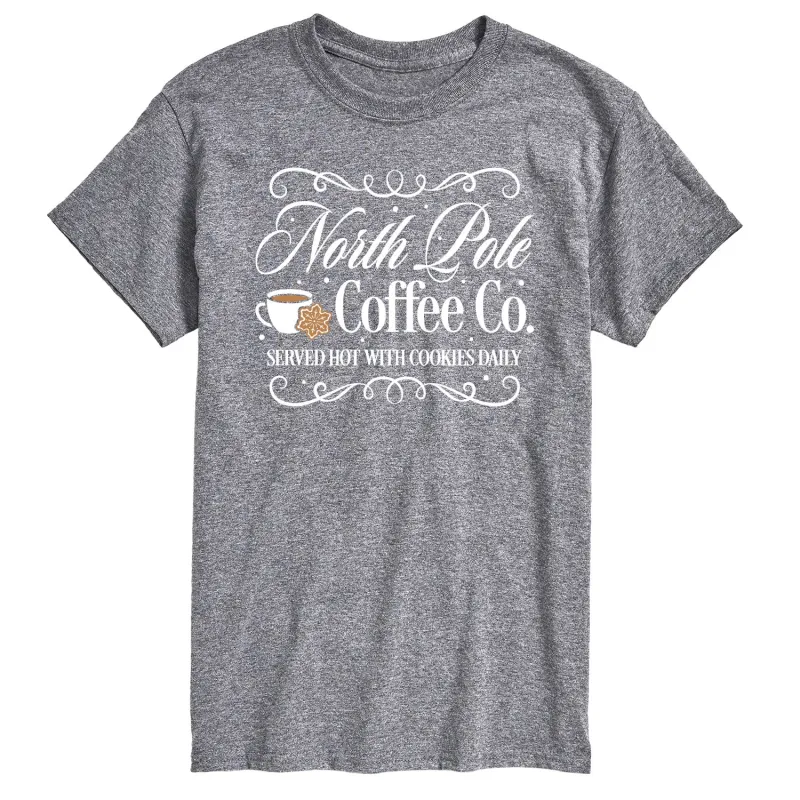 Instant Message - North Pole Coffee Co - Men's Short Sleeve Graphic T-Shirt sold by Zulily
