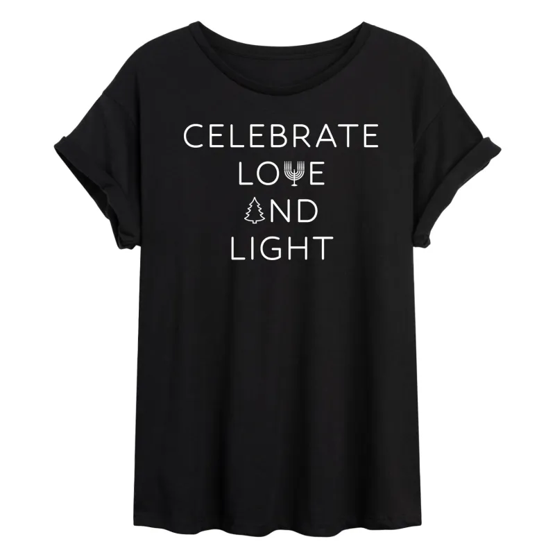 Instant Message - Celebrate Love And Light - Womens Graphic T-shirt sold by Zulily