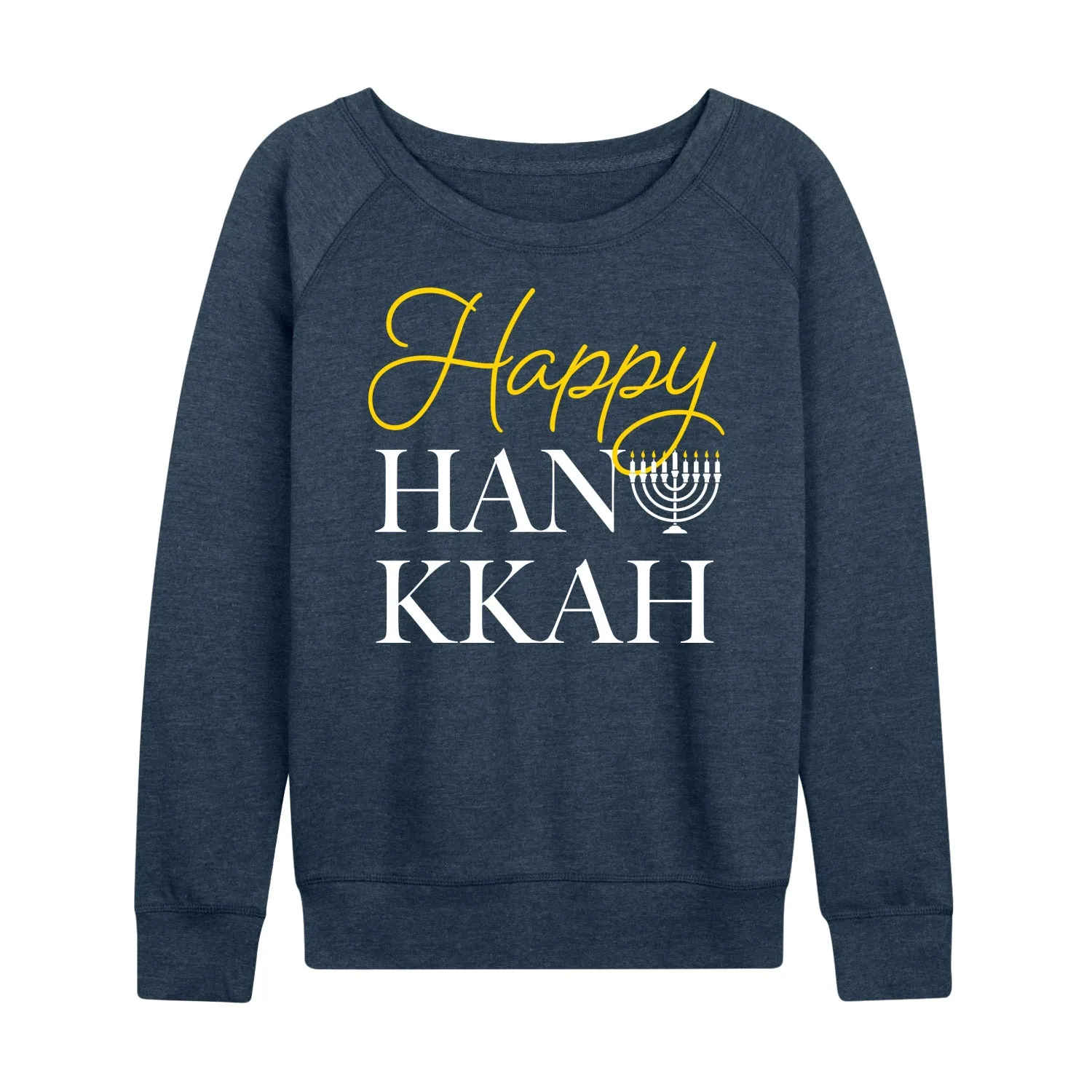 Instant Message - Happy Hanukkah - Women's French Terry Long Sleeve Pullover sold by Zulily product image thumbnail 3