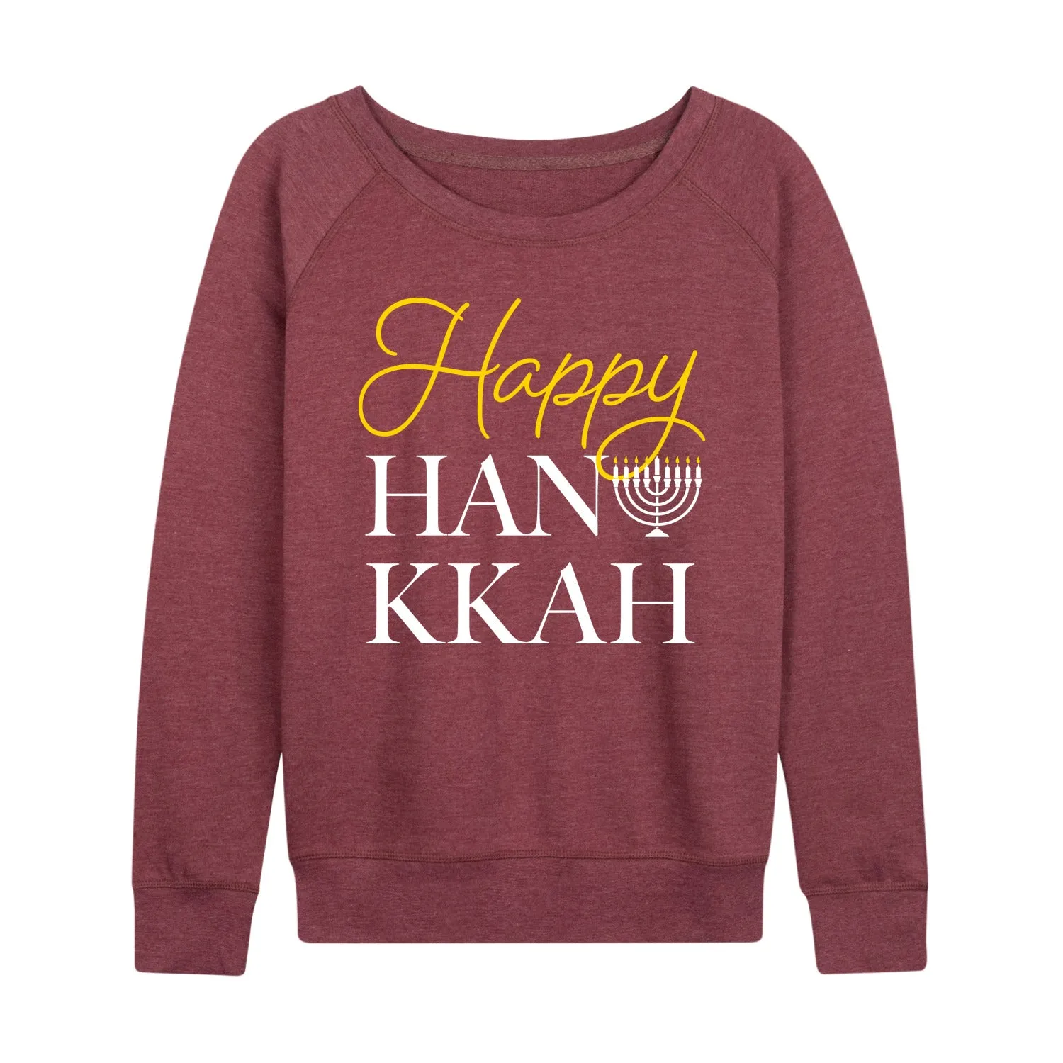 Instant Message - Happy Hanukkah - Women's French Terry Long Sleeve Pullover sold by Zulily product image thumbnail 4