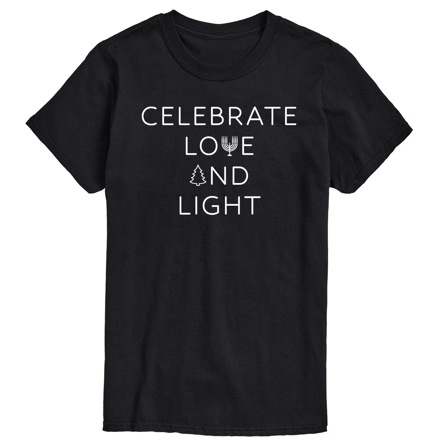 Instant Message - Celebrate Love And Light - Men's Short Sleeve Graphic T-shirt sold by Zulily