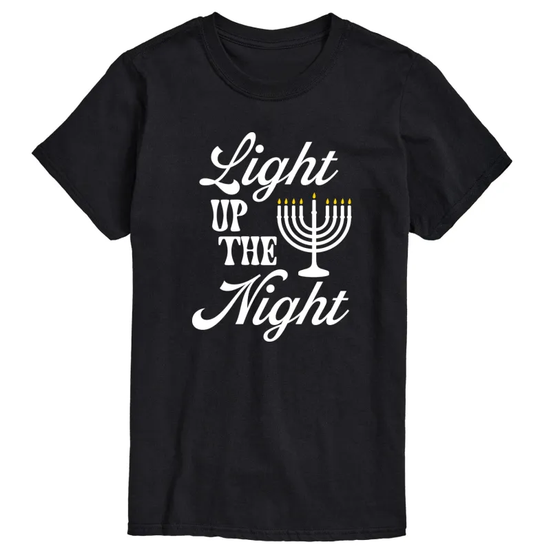 Instant Message - Light Up The Night Menora - Men's Short Sleeve Graphic T-shirt made by Zulily