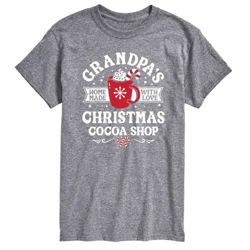 Instant Message - Grandpas Christmas Cocoa Shop - Men's Short Sleeve Graphic T-Shirt sold by Zulily
