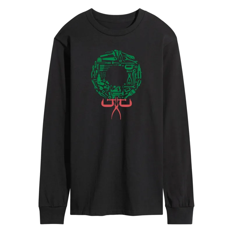 Instant Message - Tool Wreath - Men's Long Sleeve Graphic T-shirt sold by Zulily