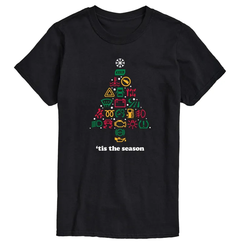 Instant Message - Car Dashboard Christmas Tree - Men's Short Sleeve Graphic T-shirt sold by Zulily