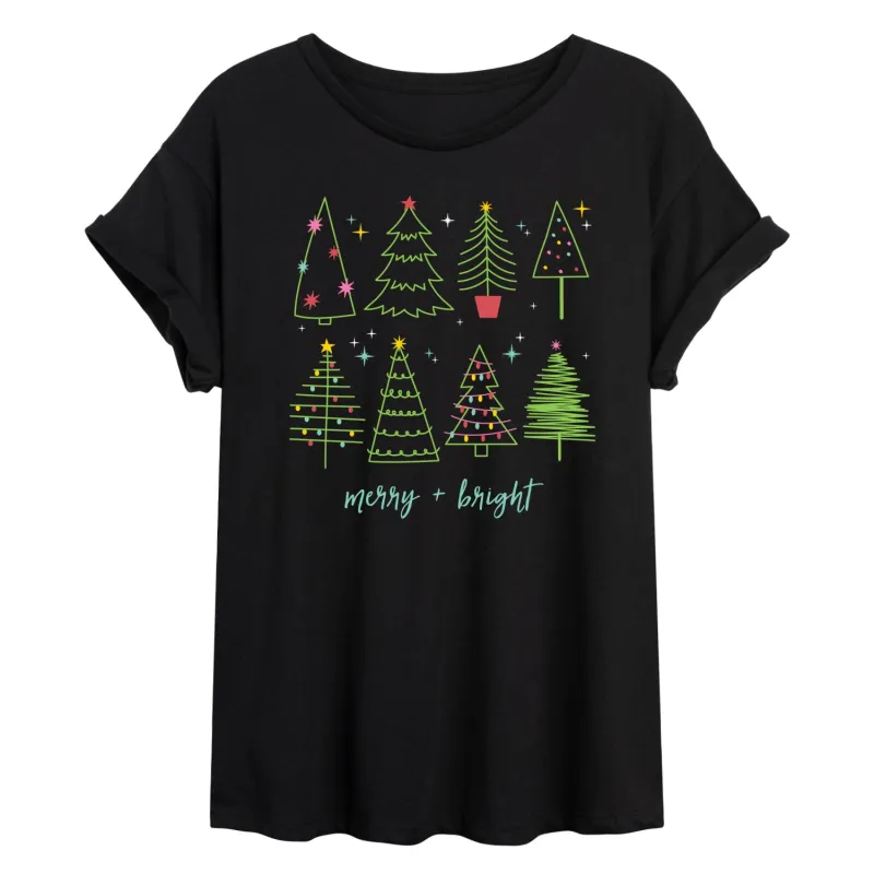 Instant Message - Christmas Trees - Womens Graphic T-shirt sold by Zulily