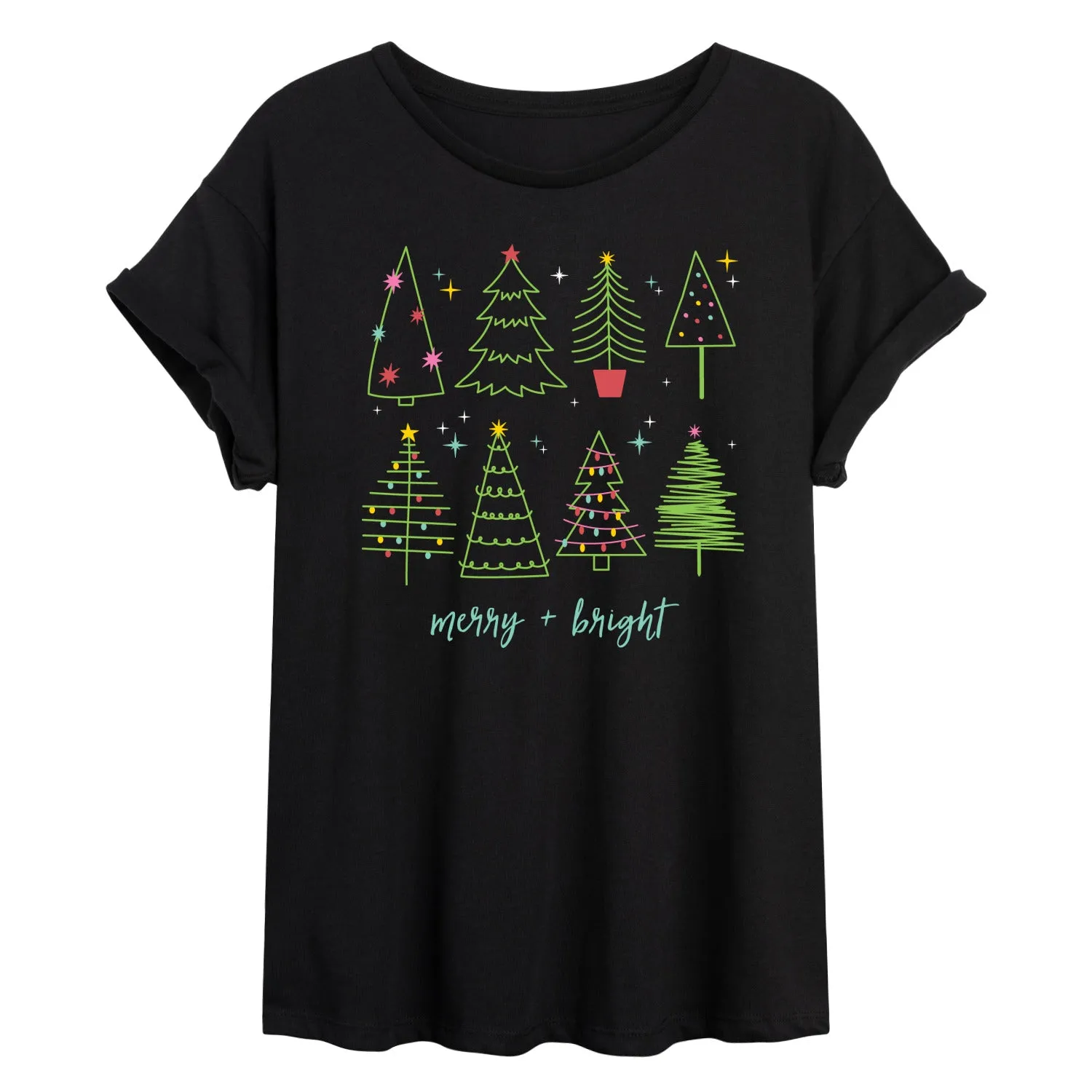 Instant Message - Christmas Trees - Womens Graphic T-shirt sold by Zulily