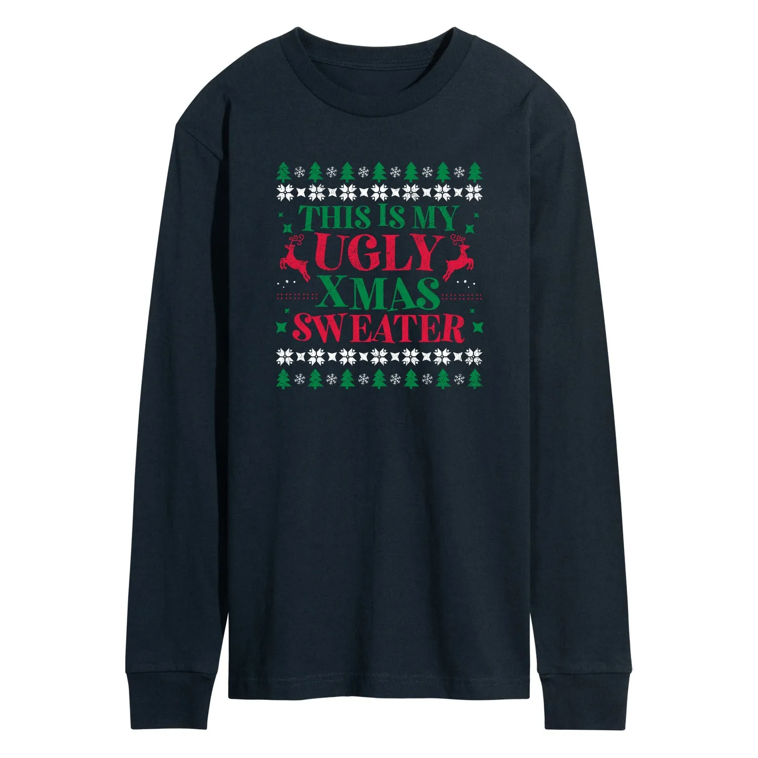 Instant Message - This Is My Ugly Xmas Sweater - Men's Long Sleeve Graphic T-shirt sold by Zulily product image thumbnail 2