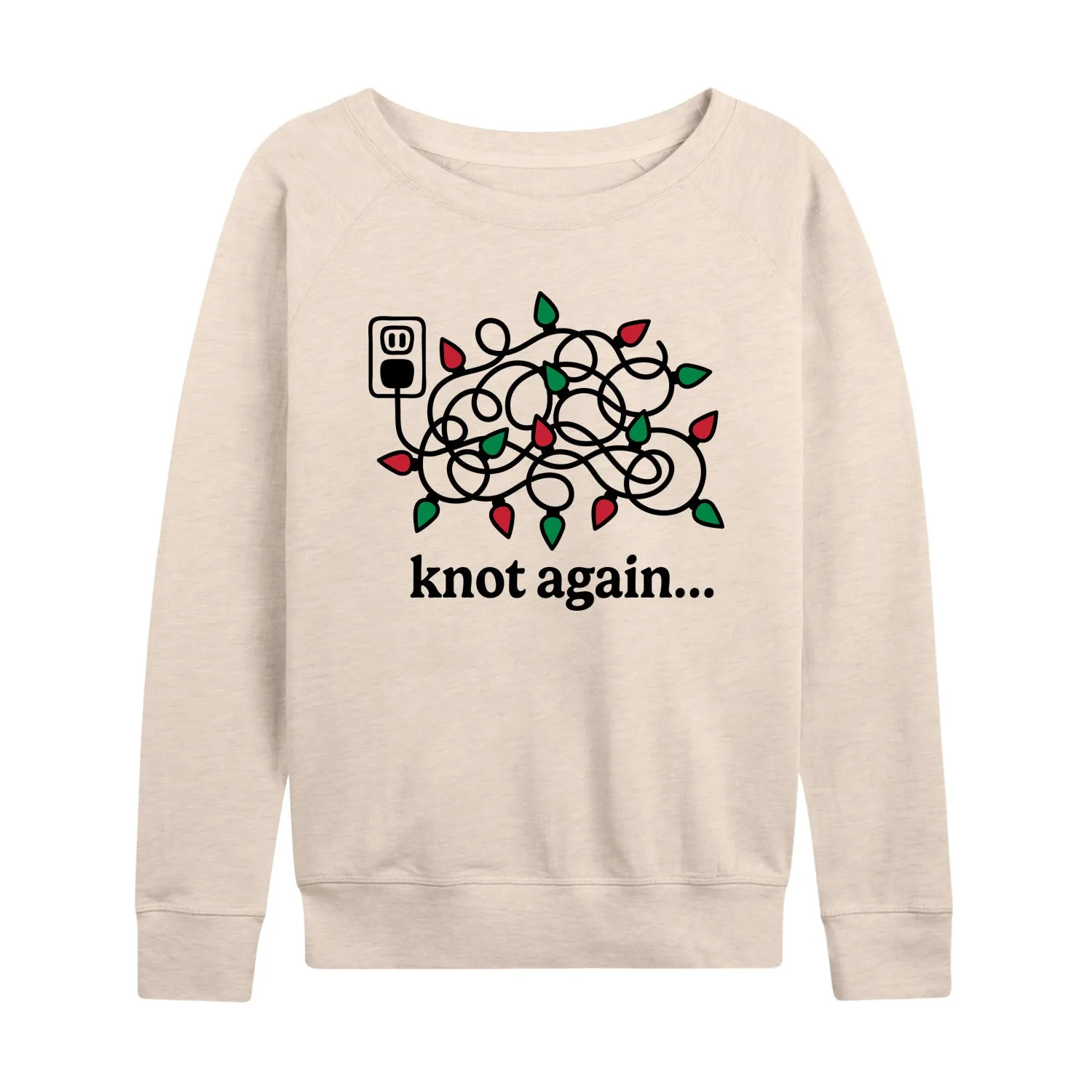 Instant Message - Knot Again Lights - Women's French Terry Long Sleeve Pullover sold by Zulily