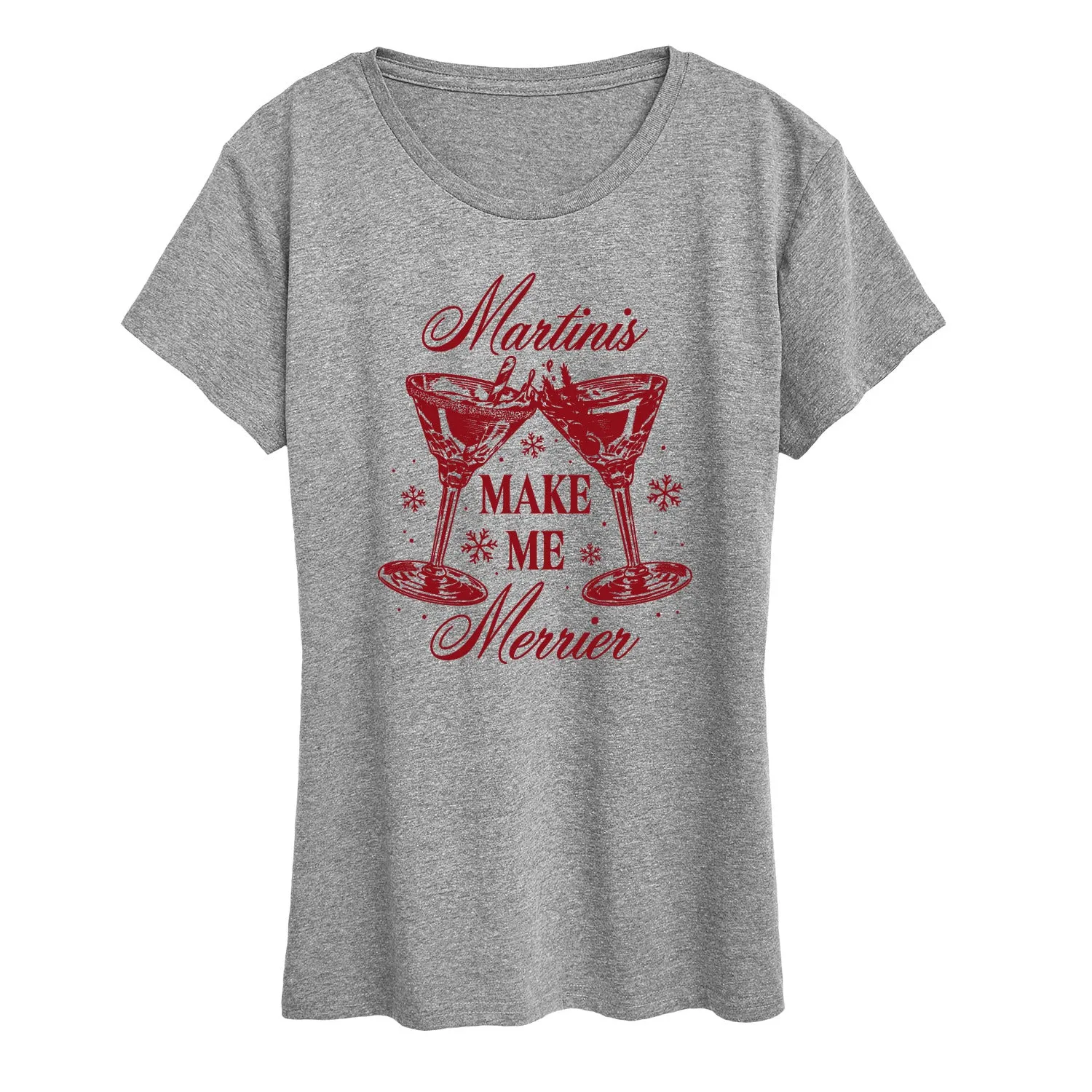 Instant Message - Martinis Merrier - Women's Short Sleeve Graphic T-Shirt sold by Zulily