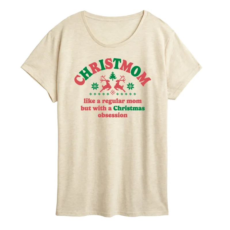 Instant Message - Christmom - Women's Short Sleeve Graphic T-shirt sold by Zulily