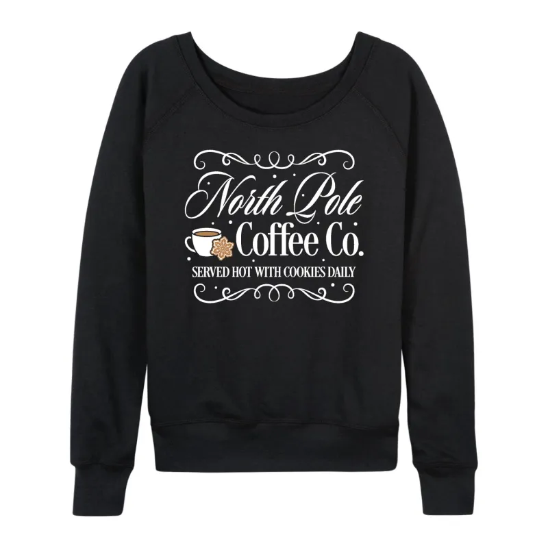 Instant Message - North Pole Coffee Co - Women's French Terry Long Sleeve Pullover sold by Zulily