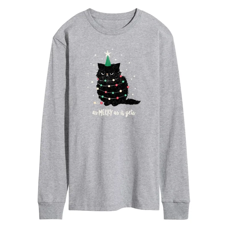 Instant Message - As Merry As It Gets - Men's Long Sleeve Graphic T-Shirt sold by Zulily