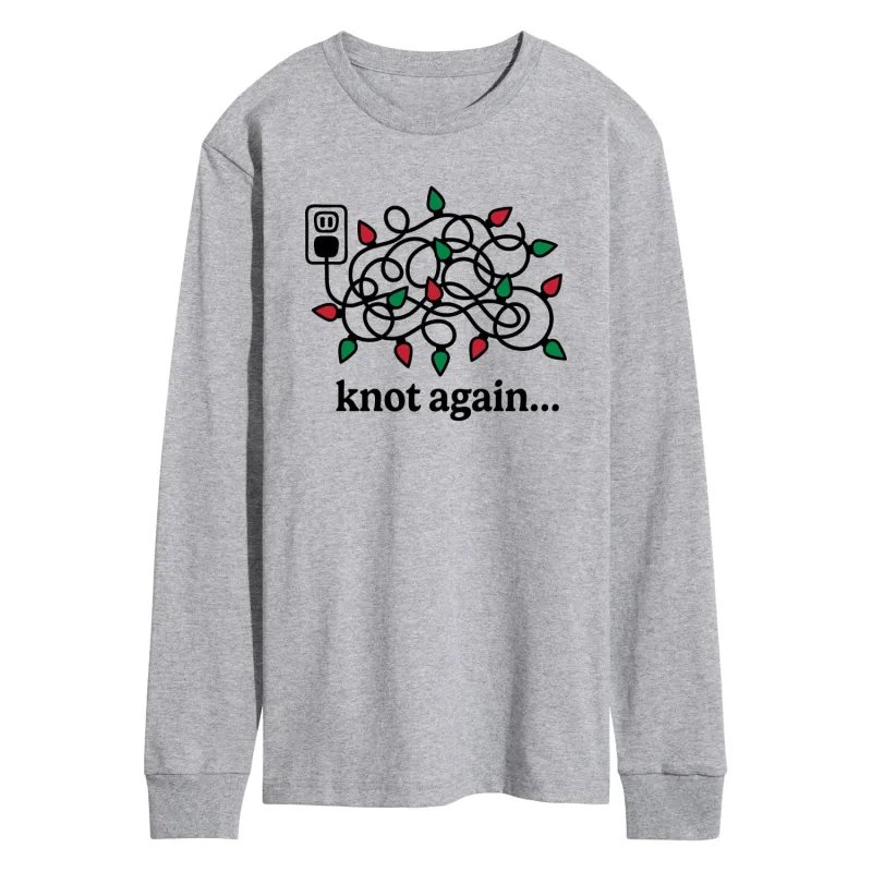 Instant Message - Knot Again Lights - Men's Long Sleeve Graphic T-Shirt sold by Zulily