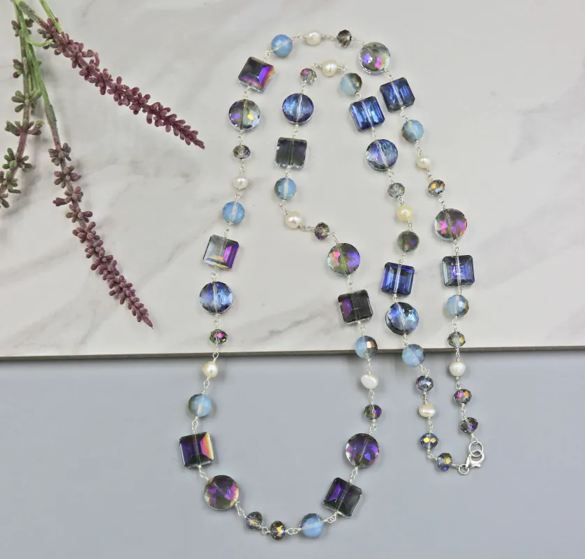 MGR Women's Crystal and Pearl Necklace sold by Zulily