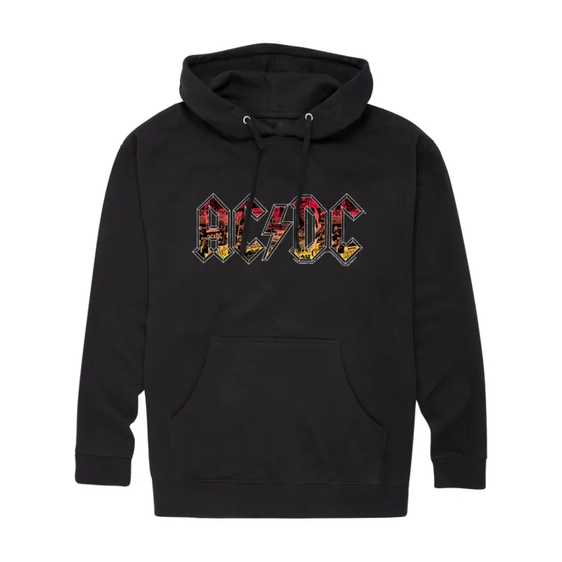 ACDC - Poster Texture - Men's Pullover Hooded Fleece Sweatshirt sold by Zulily