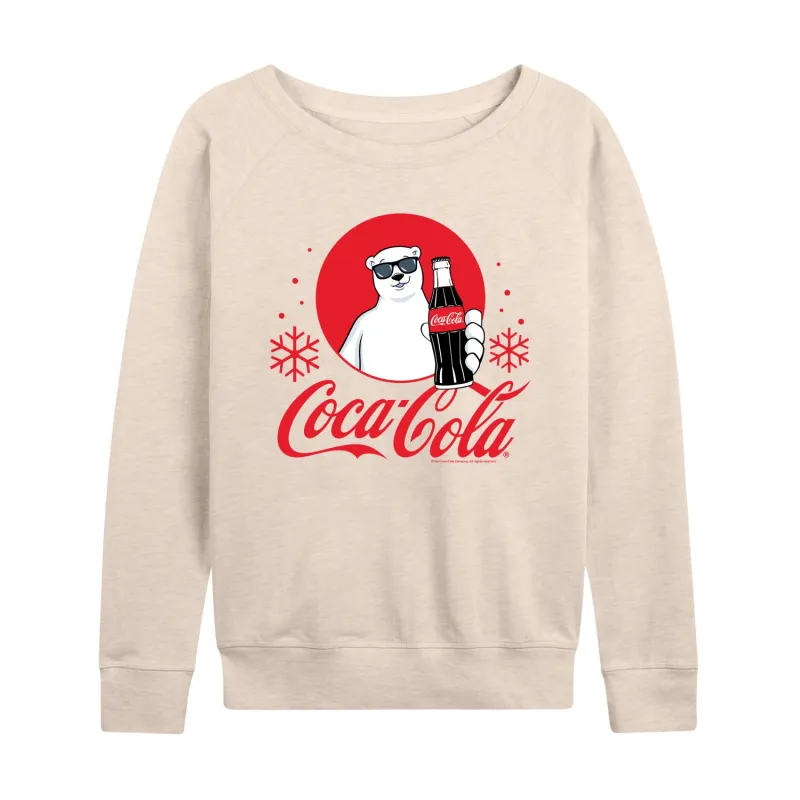 Coca-Cola - Polar Bear Circle - Women's French Terry Long Sleeve Pullover sold by Zulily