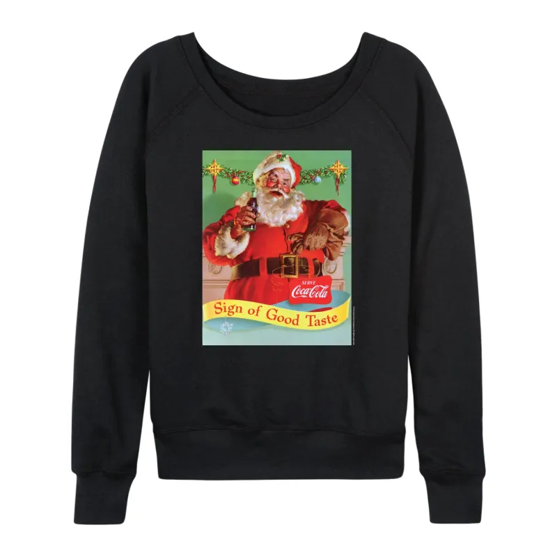 Coca-Cola - Sign Of Good Taste - Women's French Terry Long Sleeve Pullover made by Coca-Cola