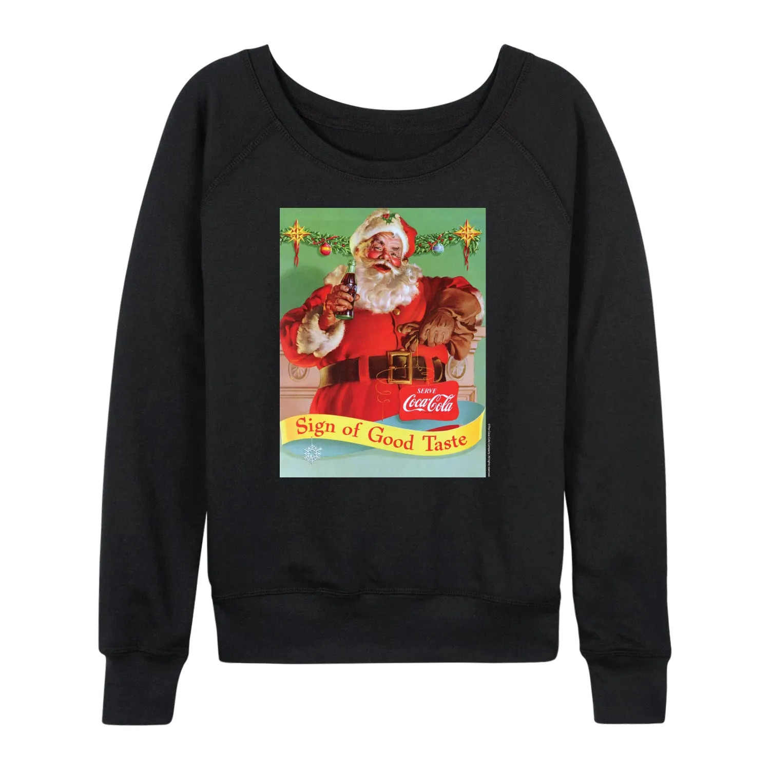Coca-Cola - Sign Of Good Taste - Women's French Terry Long Sleeve Pullover sold by Zulily