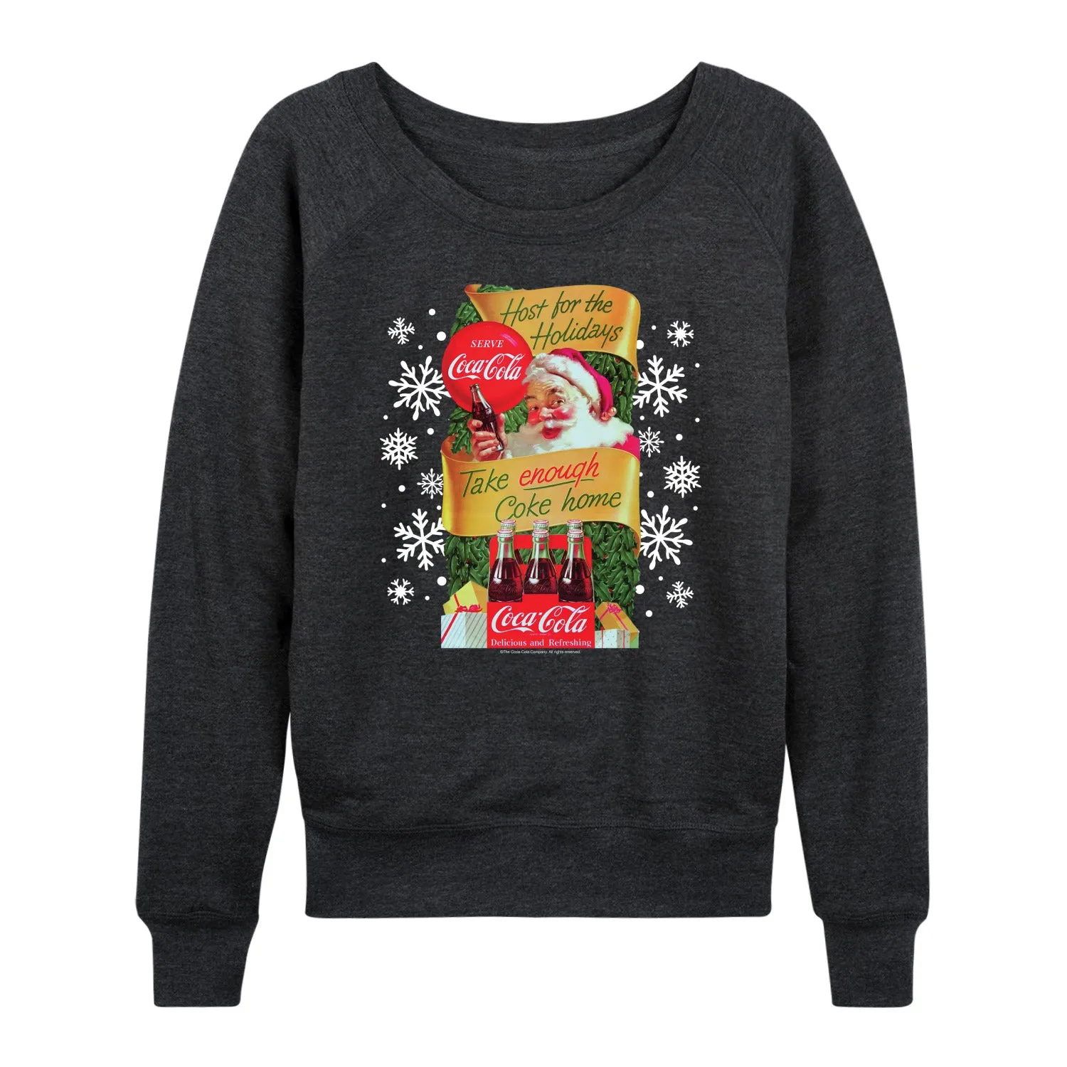 Coca-Cola - Host The Holidays - Women's French Terry Long Sleeve Pullover sold by Zulily product image thumbnail 4