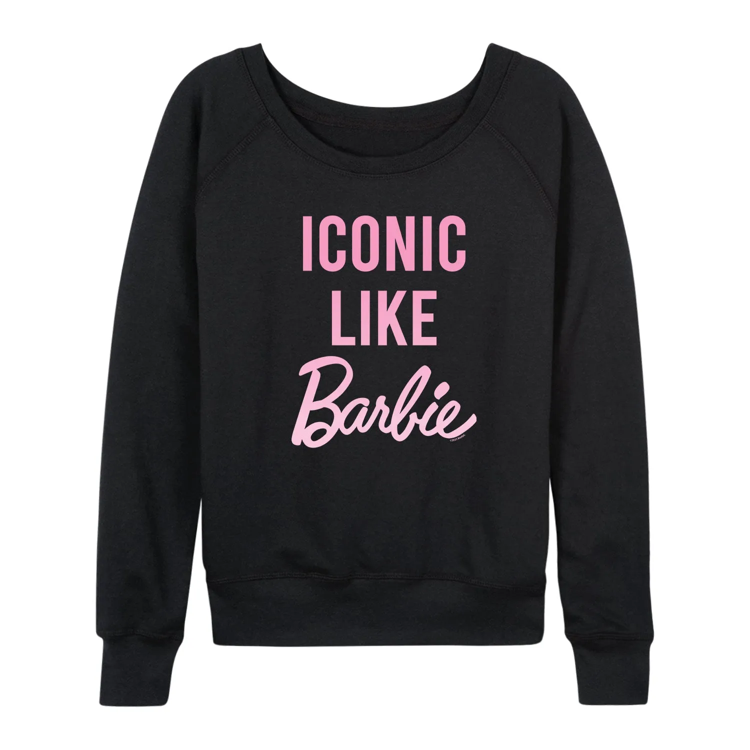 Barbie - Iconic Like Barbie - Women's Lightweight French Terry Long Sleeve Shirt sold by Zulily
