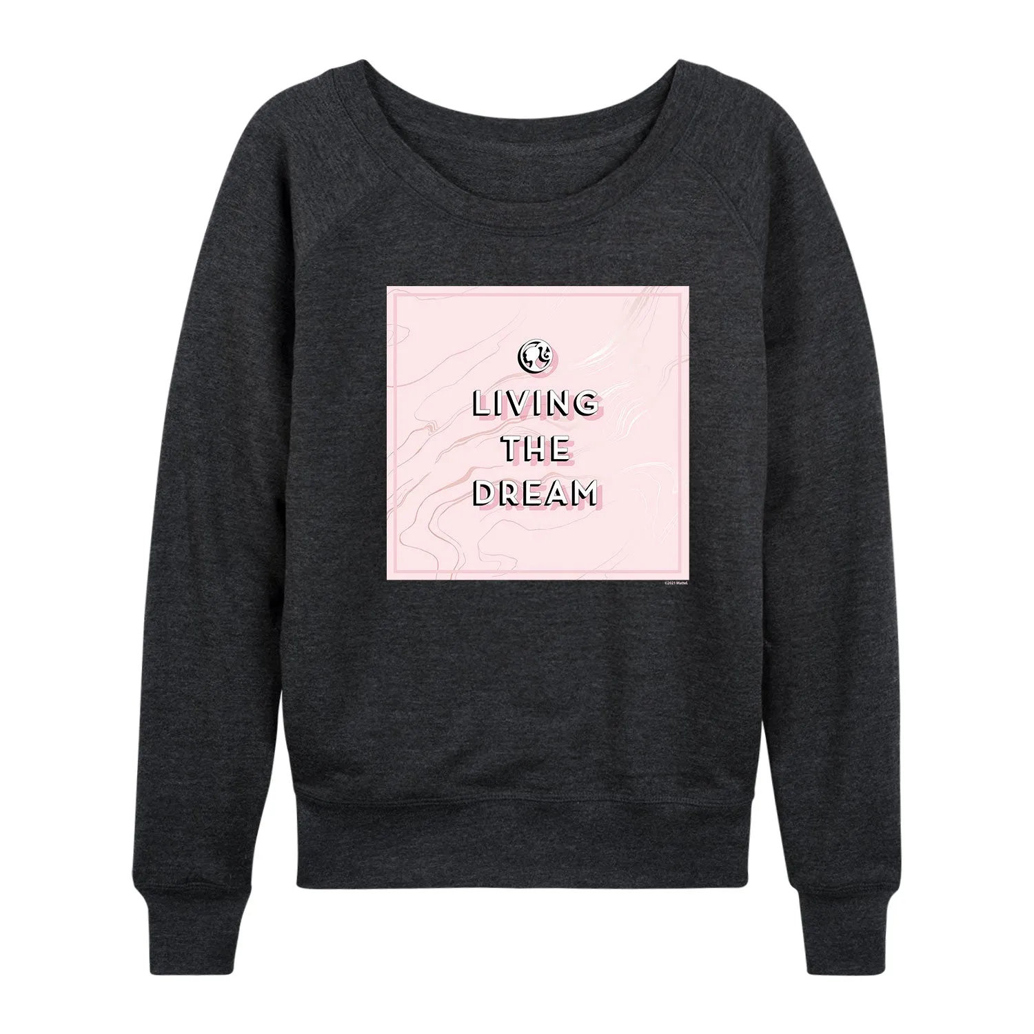 Barbie - Living The Dream - Women's Lightweight French Terry Long Sleeve Shirt sold by Zulily