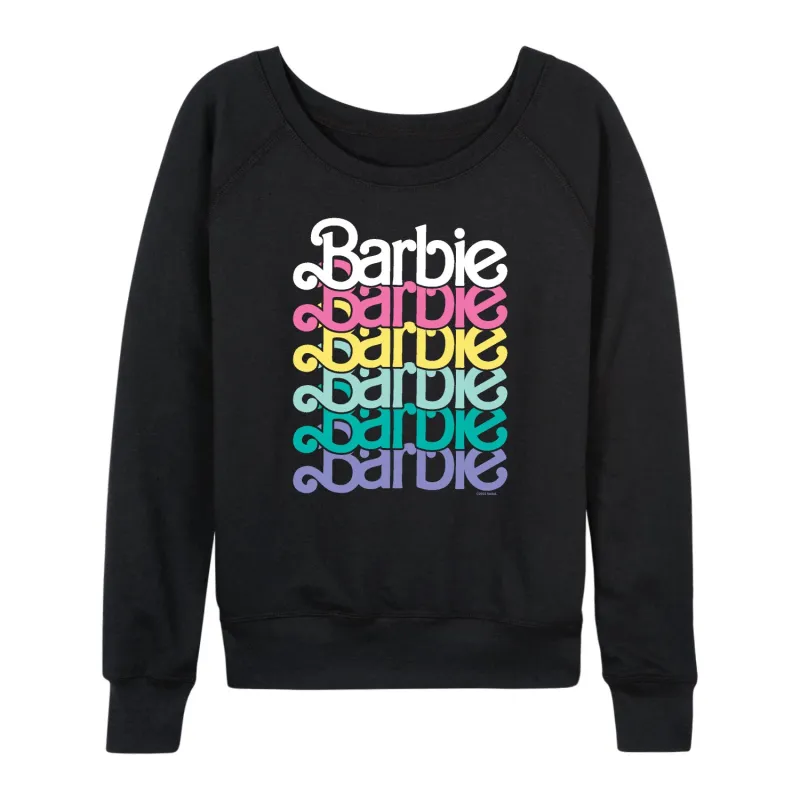Barbie - Easter - Colorful Logo - Women's Lightweight French Terry Long Sleeve Shirt sold by Zulily
