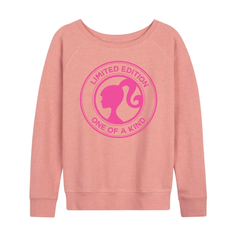 Barbie - Limited Edition One Of A Kind - Women's Lightweight French Terry Long Sleeve Shirt sold by Zulily