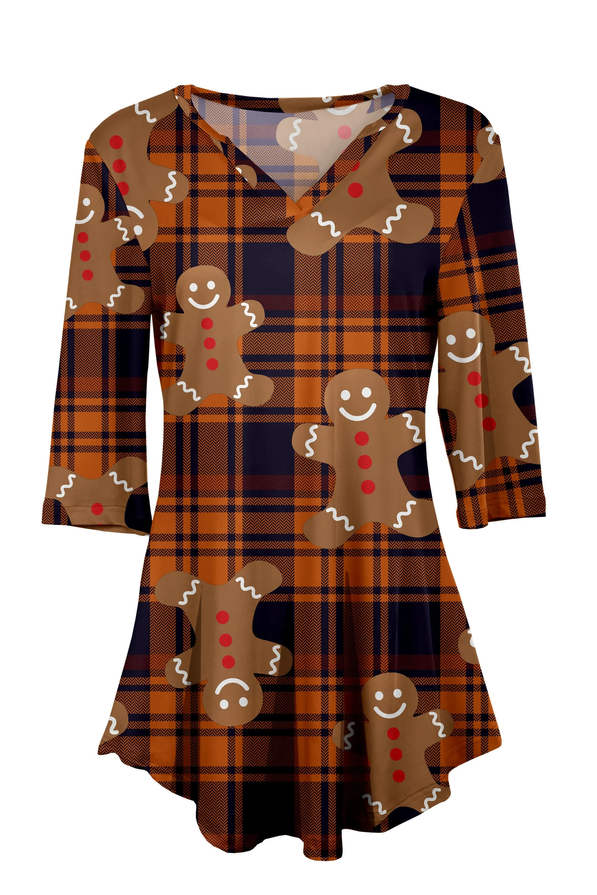 Lily by Firmiana Women’s Gingerbread & Candy Cookie Holiday Print sold by Zulily product image thumbnail 4