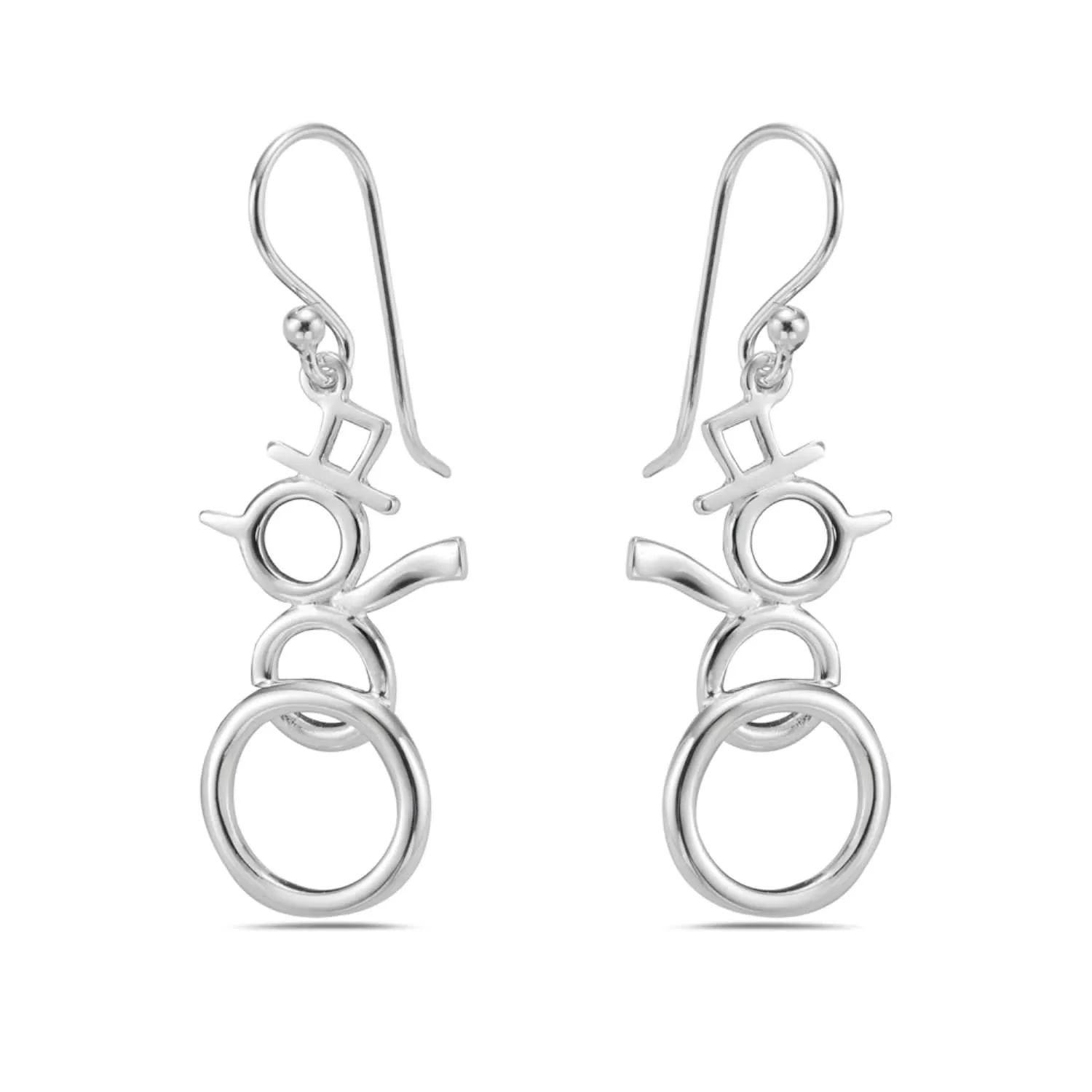 Vera & Co Women Sterling Silver Dancing Snowman Earring sold by Zulily