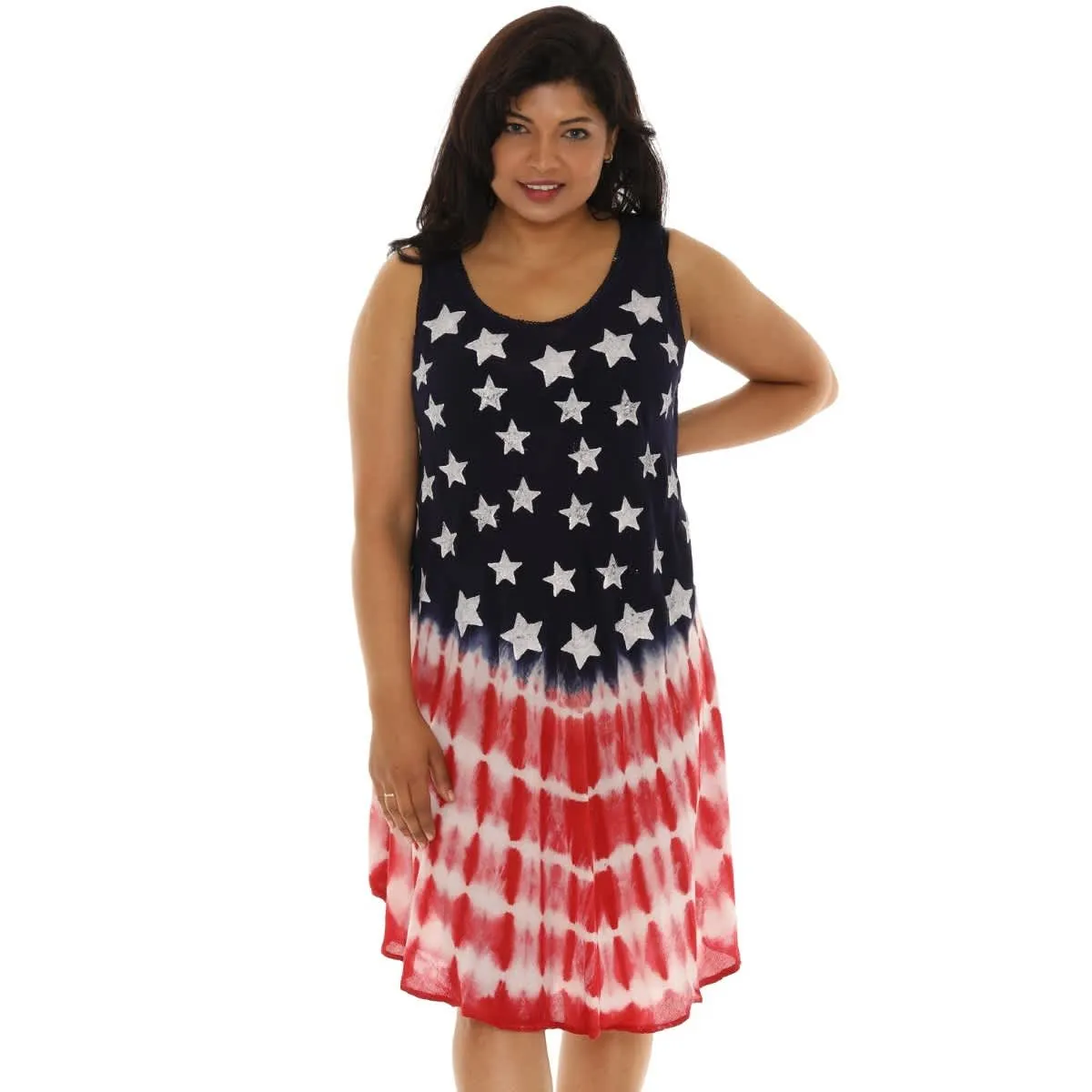 Shoreline Wear Stars & Stripes Tie-Dye Sleeveless Dress sold by Zulily product image thumbnail 2