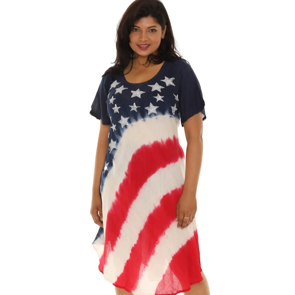 Shoreline Wear Wrapping Stars and Stripes Dress sold by Zulily