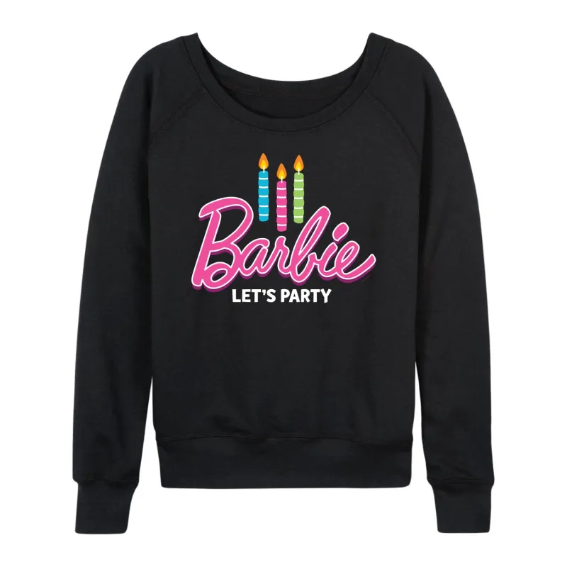 Barbie - Let's Party - Women's Lightweight French Terry Long Sleeve Shirt sold by Zulily