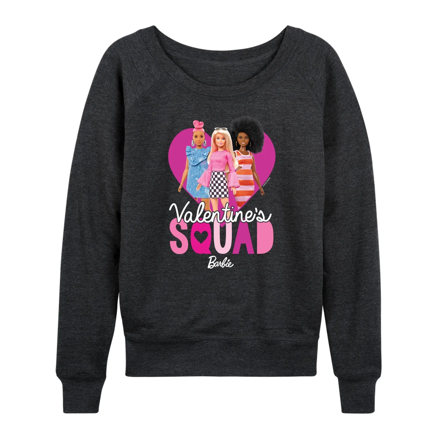 Barbie - Valentine's Squad - Women's Lightweight French Terry Long Sleeve Shirt sold by Zulily product image thumbnail 4